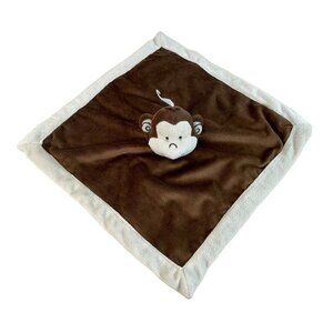 Tiddliwinks Monkey Security Blanket Lovey Lovie Plush Brown Cream